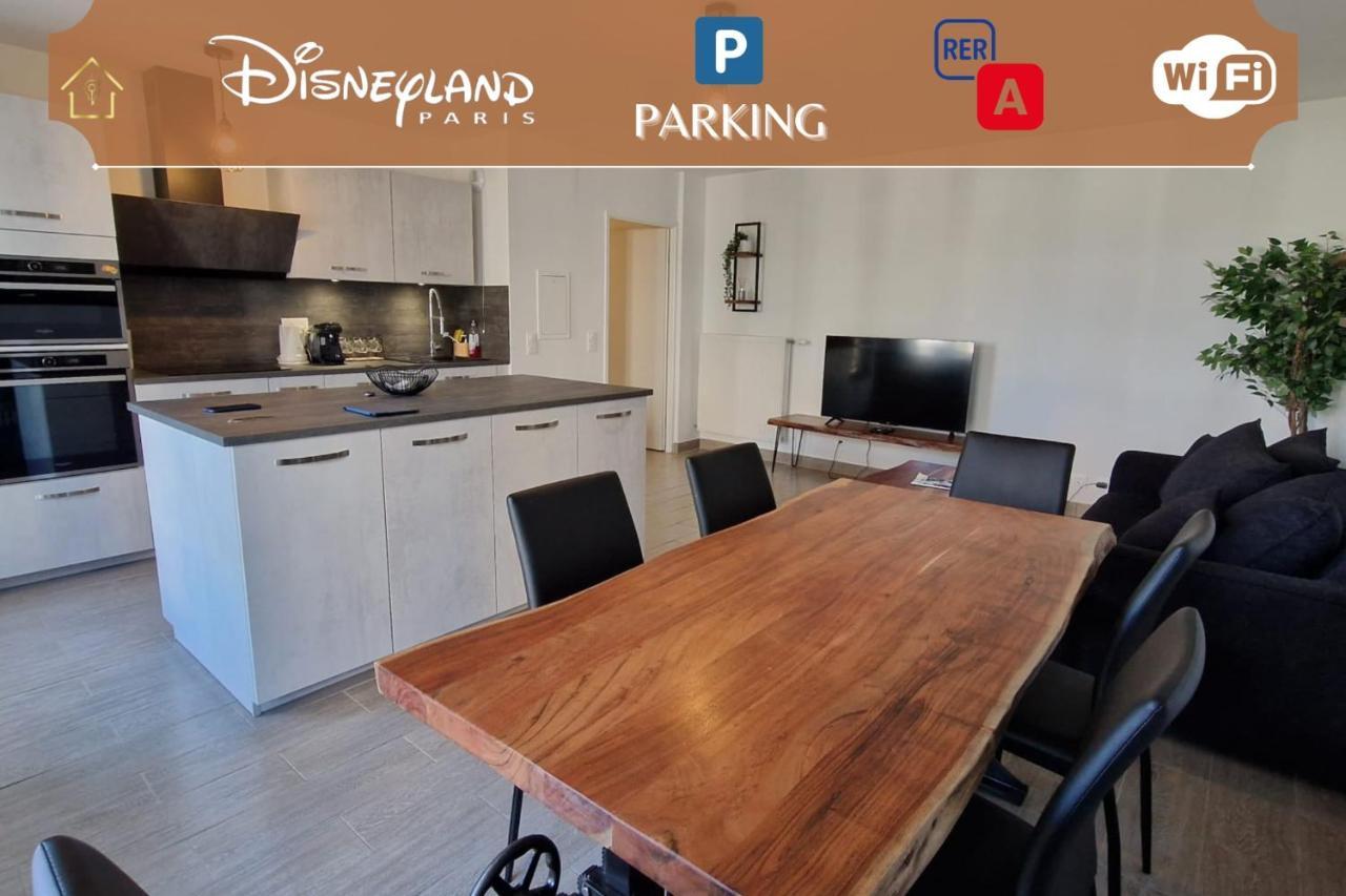 Appartement Chic Gold - 5Min Disneyland Serris Bagian luar foto